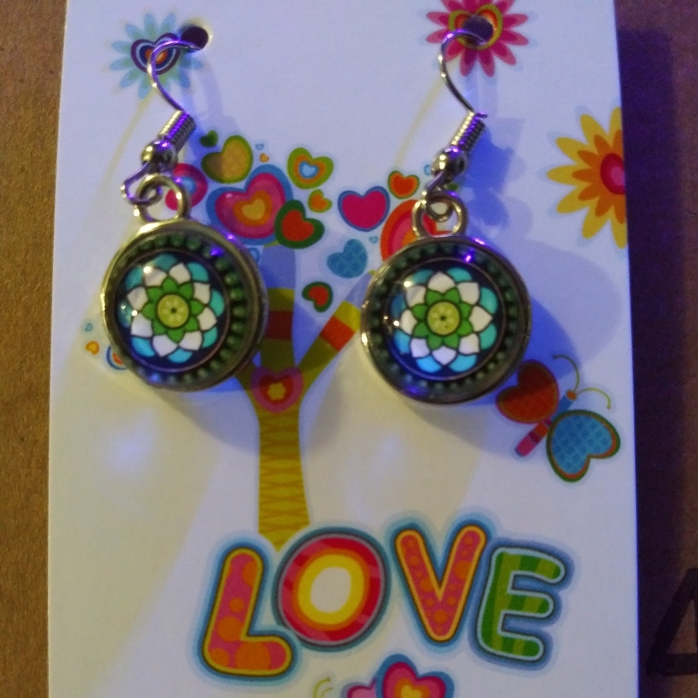 Handmade cabochon earrings